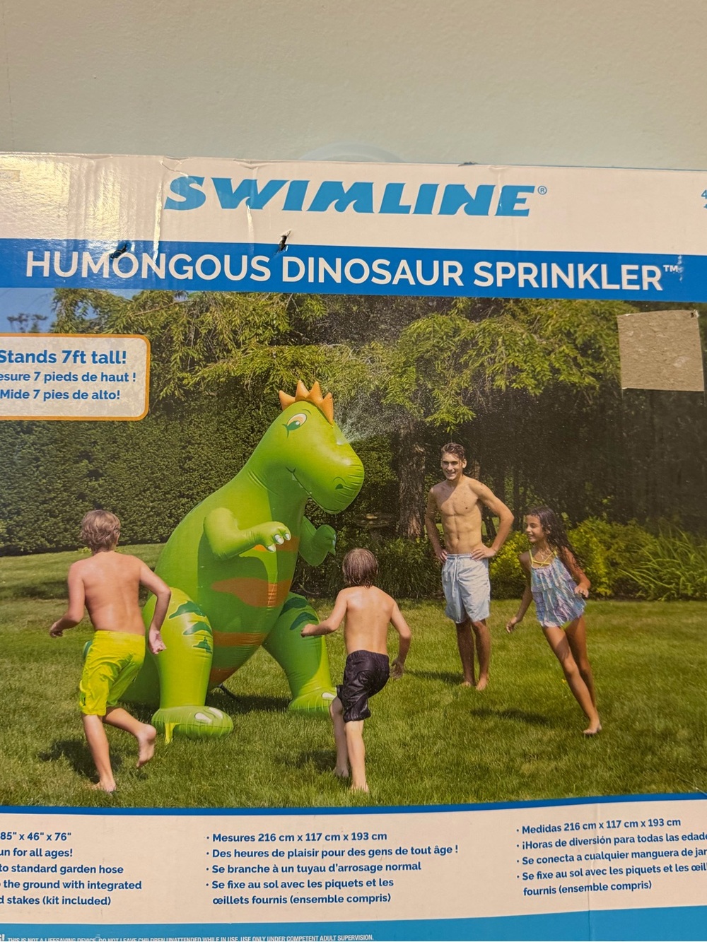 Swimline Humongous Dinosaur Sprinkler - Green
